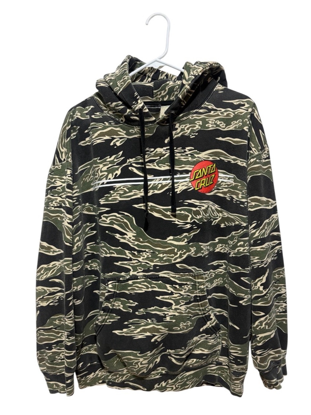 Vintage SANTA CRUZ Dot Tiger Camo Hoodie